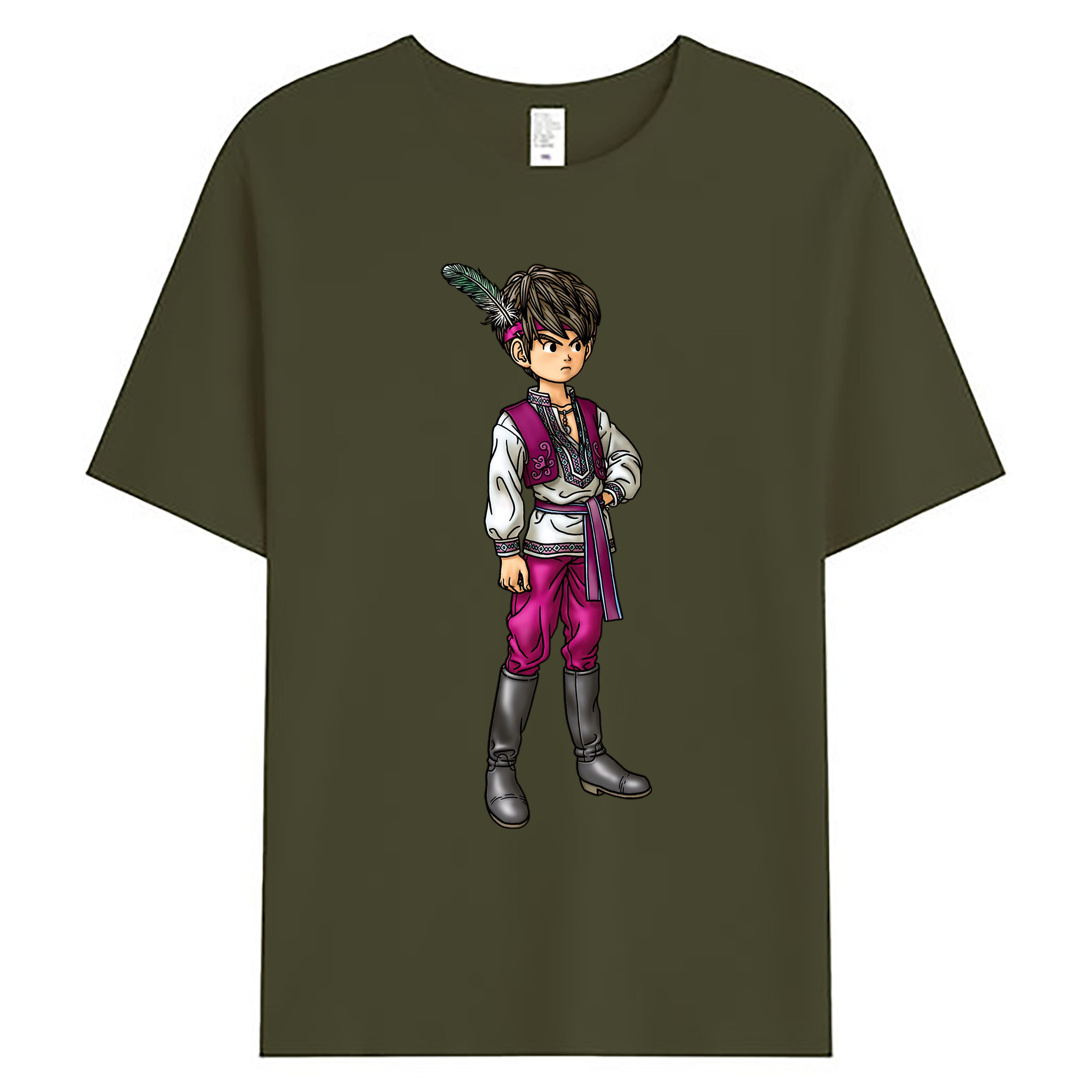 （画像用） ドラゴンクエスト Doragon Kuesuto Dragon Quest 綿100％ メンズ半袖Tシャツ｜肌触りやわらか＆通気性